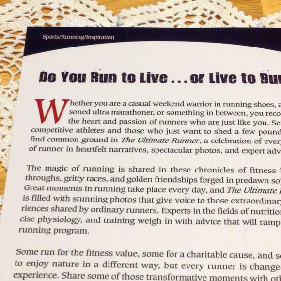 Sports/Fitness, Ultimate Runner, Advice and Stories - Picture 3 of 6